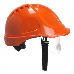 Capacete Em ABS Ventilado Com Viseira Retrátil - PORTWEST Capacete Em ABS Ventilado Com Viseira Retrátil - PORTWEST