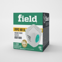 Máscara Descartável FFP2 Com Válvula - FIELD Máscara Descartável FFP2 Com Válvula - FIELD