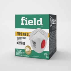 Máscara Descartável FFP3 Com Válvula - FIELD Máscara Descartável FFP3 Com Válvula - FIELD