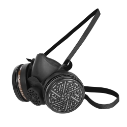 Meia Máscara Em Borracha Com 2 Filtros - CLIMAX