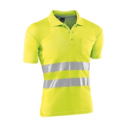 Polo Alta Visibilidade Manga Curta Com Bolso Peito - JUBA