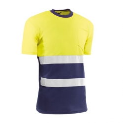 T-Shirt Alta Visibilidade Bicolor Manga Curta - JUBA