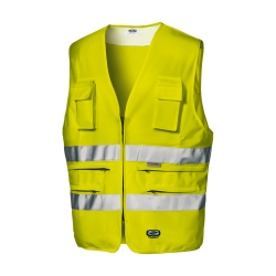 Colete Alta Visibilidade Multibolsos 100% Poliéster - SIR