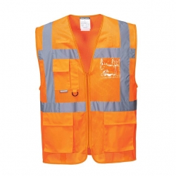 Colete Alta Visibilidade Rede Multibolsos 100% Poliéster - PORTWEST