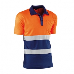 Polo Alta Visibilidade Bicolor Manga Curta 140g/m² - JUBA