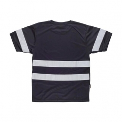 T-Shirt Manga Curta Com Fitas Refletoras 100% Poliéster - WORKTEAM