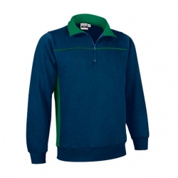 Sweat Com Fecho Bicolor 50% Algodão / 50% Poliéster - VALENTO Sweat Com Fecho Bicolor 50% Algodão / 50% Poliéster - VALENTO