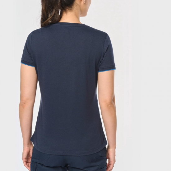 T-Shirt Bicolor Senhora Manga Curta 190Gr