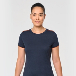 T-Shirt Bicolor Senhora Manga Curta 190Gr