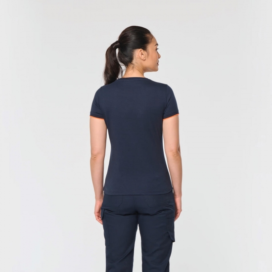 T-Shirt Bicolor Senhora Manga Curta 190Gr