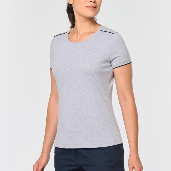 T-Shirt Bicolor Senhora Manga Curta 190Gr