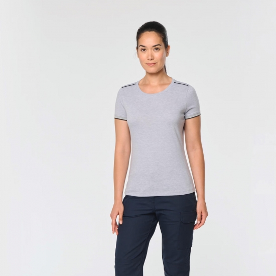 T-Shirt Bicolor Senhora Manga Curta 190Gr