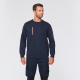 Sweat Bicolor Com Bolso Poliéster/Algodão 300Gr