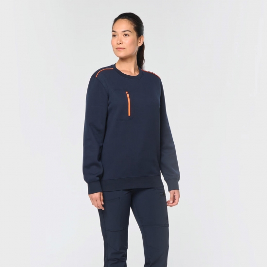 Sweat Bicolor Com Bolso Poliéster/Algodão 300Gr