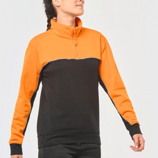 Sweat Bicolor Meio Fecho