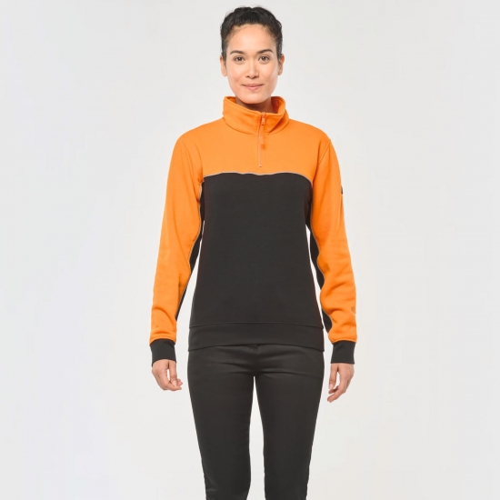 Sweat Bicolor Meio Fecho
