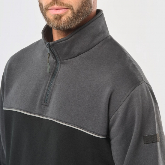 Sweat Bicolor Meio Fecho