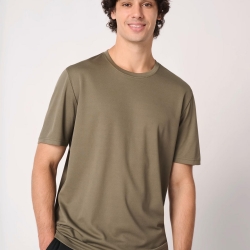 T-Shirt Homem Manga Curta 100% Poliéster 130Gr