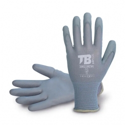 Luva Nylon Revestimento Poliuretano Cinza - TOMAS BODERO