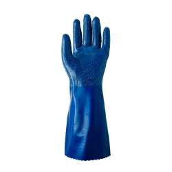 Luva Algodão Revestimento Total Nitrilo Azul 35cm - SHOWA