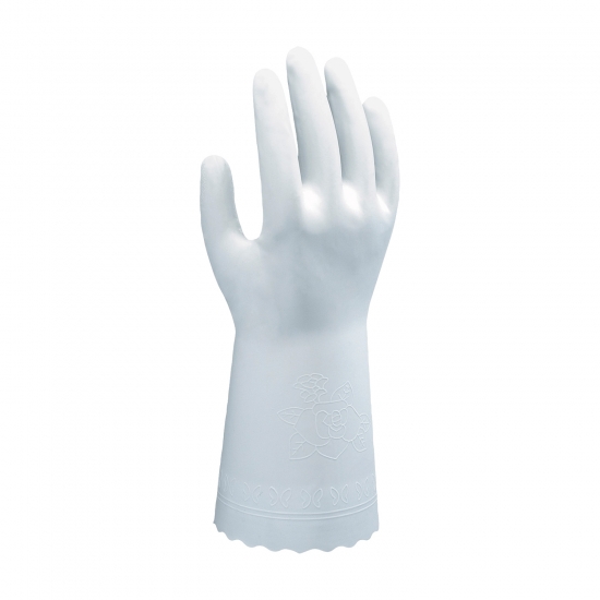 Luva PVC Branco Tratamento Slip-On 30 CM - SHOWA