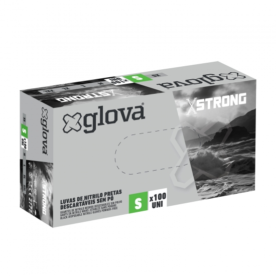 Caixa 100 Luvas Nitrilo XStrong - GLOVA