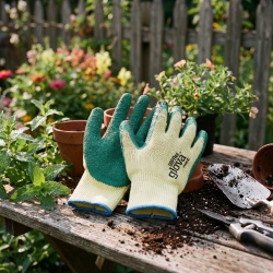 Luva Algodão/Poliéster Revestimento Látex Verde - GLOVA