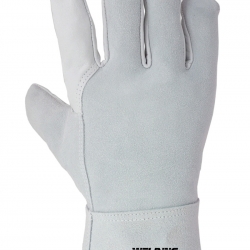 Luva Soldador Mista Bovino Cinzenta 27cm - GLOVA