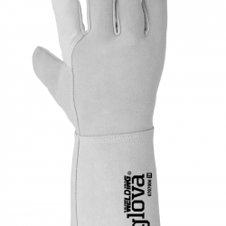 Luva Soldador Mista Bovino Cinzenta 35cm - GLOVA