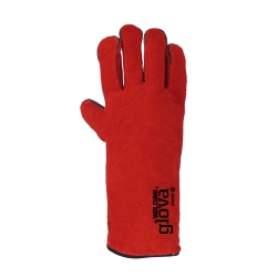 Luva Soldador Crute Vermelho 35cm - GLOVA
