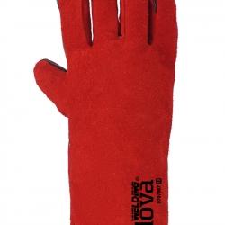 Luva Soldador Crute Vermelho 35cm - GLOVA