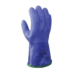 Luva Algodão Revestimento Total PVC Azul 30cm - SHOWA