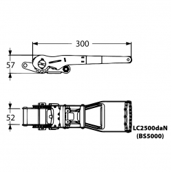 Roquete Invertido Com Cinta 50mm Gancho Aberto - FIELD