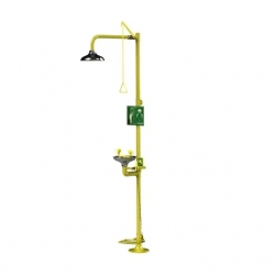 Duche E Lava-Olhos Recolhedor Inox Com Pedal - CARLOS ARBOLES Duche E Lava-Olhos Recolhedor Inox Com Pedal - CARLOS ARBOLES